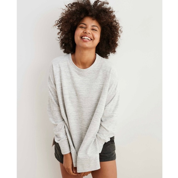 aerie | Tops | Aerie Summer Desert Sweatshirt In Heathered Gray | Poshmark
